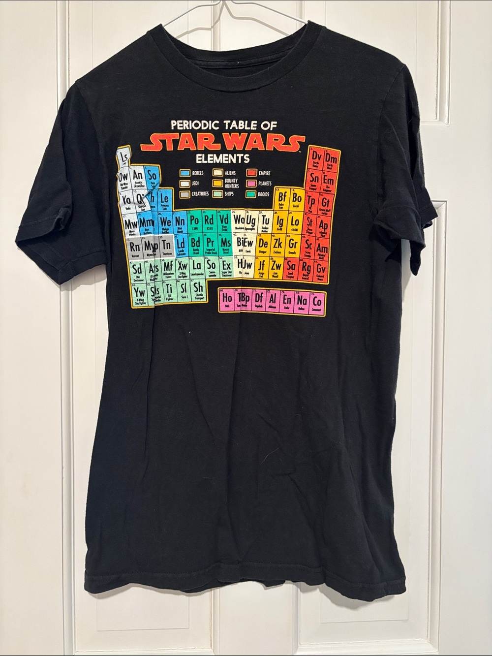 Star Wars Black Logo Graphic Tee with Multicolor Print